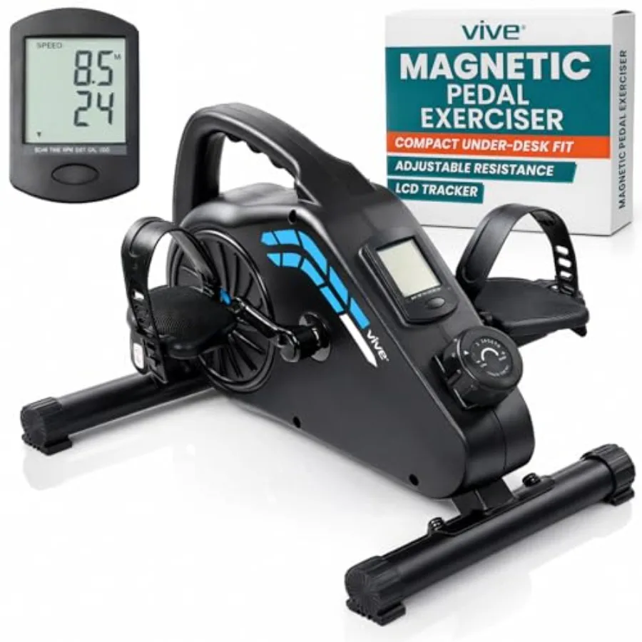 Exercise Bike Magnetic Resistance - Pedaliera da scrivania per esercizi, ideale