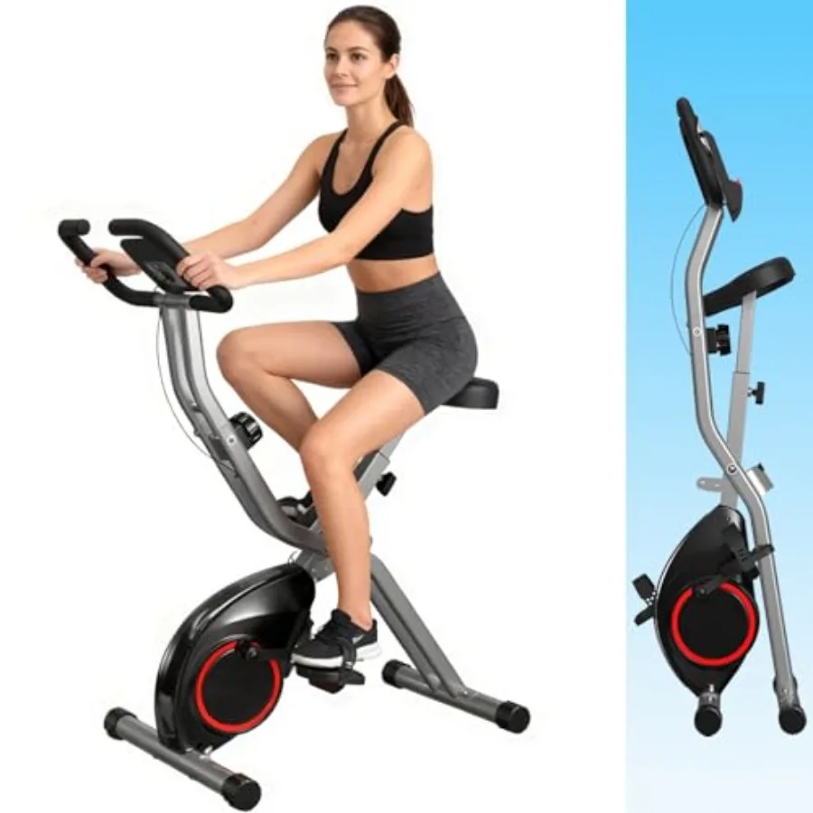 Exercise Bike Magnetic Resistance - Cyclette pieghevole per piccoli appartamenti: telaio